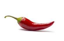 Red Chili Or Chilli Cayenne Pepper Isolated On White Background Cutout