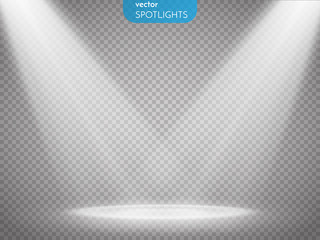 Poster - Vector Spotlights. Scene. Light Effects.