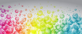 Fototapeta  - Rainbow color bubbles