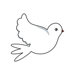 Wall Mural - Dove icon. bird animal and peace theme. Isolated design. Vector illustration