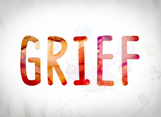 Canvas Print - Grief Concept Watercolor Word Art