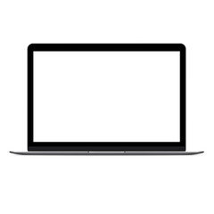 Poster - mock up personal laptop computer on white background vector design