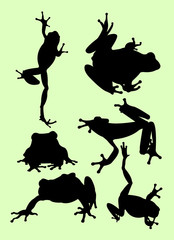 Wall Mural - frog silhouette