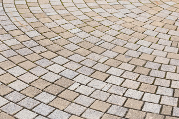 Canvas Print - stone block paving