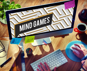 Wall Mural - Mind Games Strategy Maze Solution Concept
