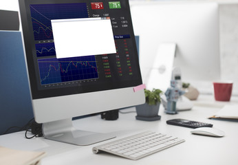 Wall Mural - investment stocks market business economy concept