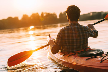 Canvas Print - Meeting the perfect sunset.