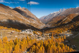 Fototapeta Do pokoju - Autumn Panorama to Zermatt, Alps, Switzerland
