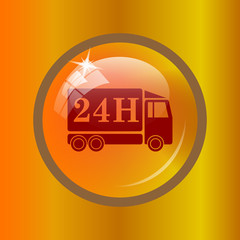 Canvas Print - 24H delivery truck icon