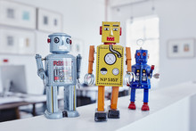 Toy Robots In Office