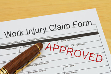 Wall Mural - Work Injury Claim Form  Approved