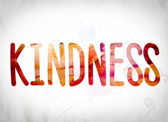 Poster - Kindness Concept Watercolor Word Art