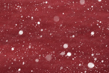 Red Christmas Paper Background, Copy Space, Snowflakes