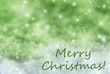 © Nelos - Green Sparkling Background, Snow, Text Merry Christmas