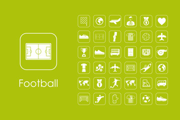 Wall Mural - Set of football simple icons