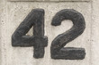 House Number 42 sign