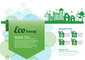 Ecology connection  concept background . Vector infographic illu