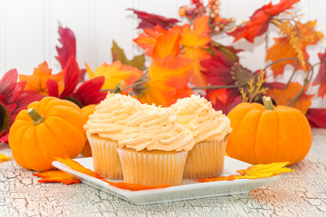 Fall Pumpkin Spice Cupcakes