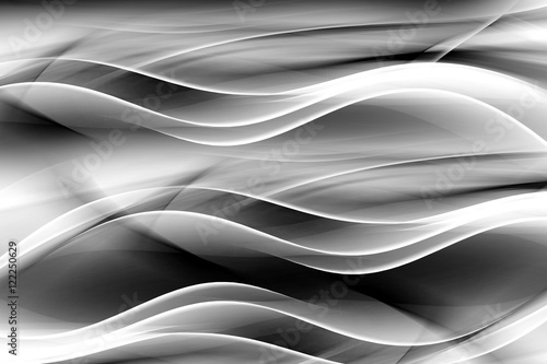 Naklejka na szafę Abstract Black White Irregular Wave Design Background