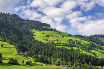 Canvas Print - Countryside landscape in the Alps mountains,Tirol, Austria