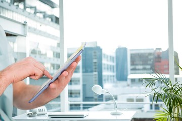 Wall Mural - man using digital tablet
