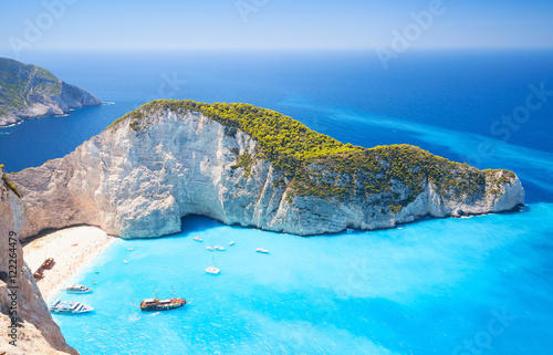 Fotomural Zakynthos, Greek island, Navagio bay