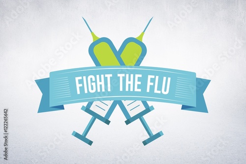 Cuadros en Lienzo Composite image of fight the flu