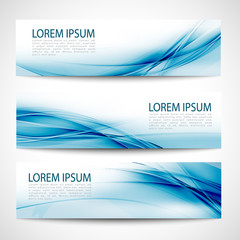 Wall Mural - Abstract header blue wave white vector design