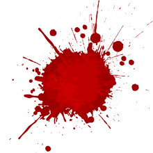 Vector Red Color Splatter Design Background. Illustration Vector