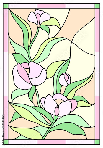 Dekoracja na wymiar  witraz-kwiat-rozowa-roza