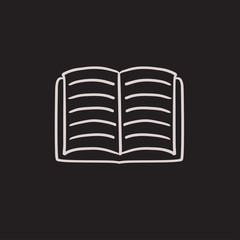 Poster - Open book sketch icon.