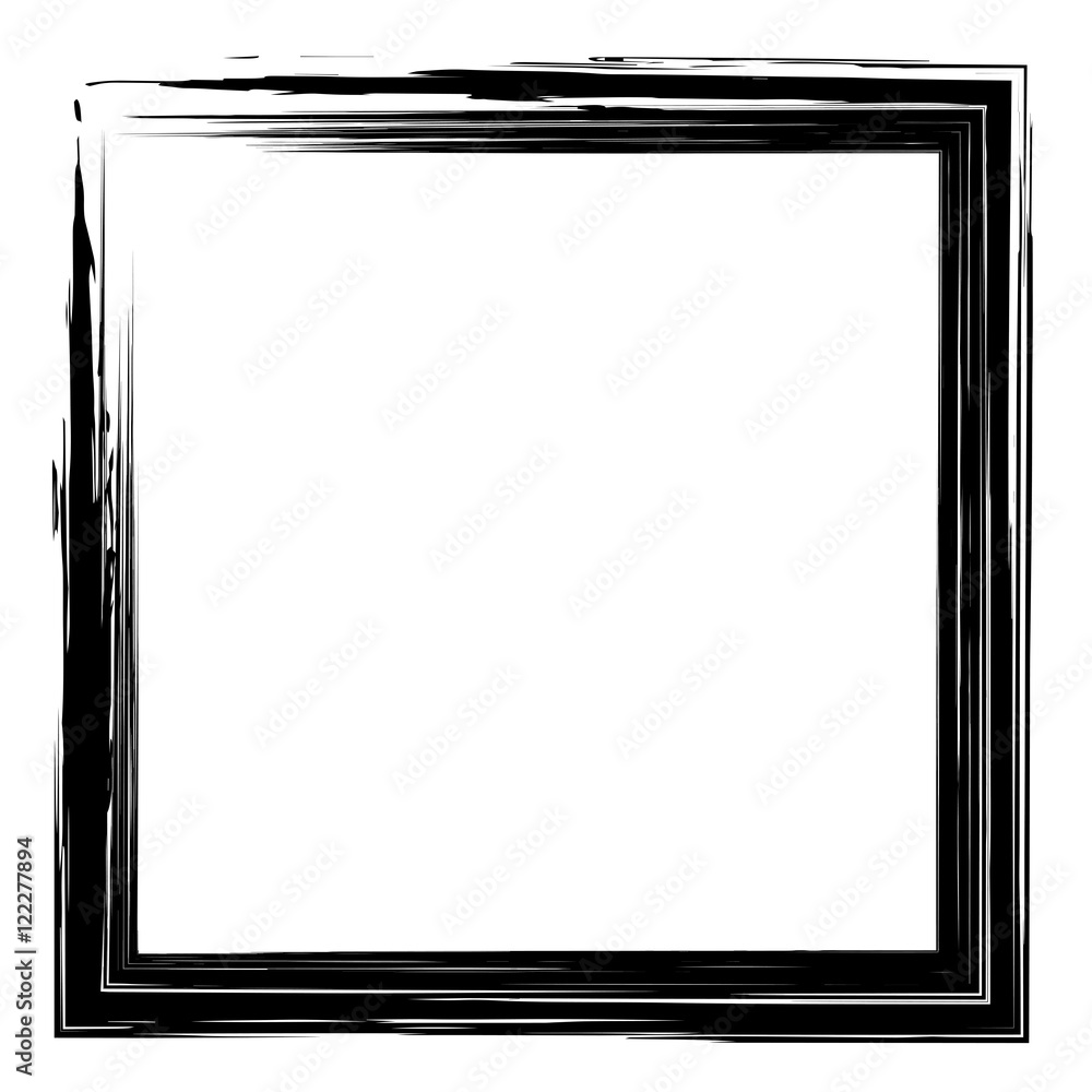 Label, logo ink square brushstroke frame design Stock Vector | Adobe Stock