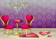 © toonsteb - cartoon vector illustration interior valentine room with separated layers in 2d graphic