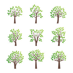 Stylized vector tree logo icon
