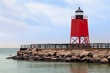 Lighthouse In Charlevoix, Michigan