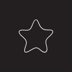 Wall Mural - Rating star sketch icon.