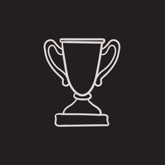 Sticker - Trophy sketch icon.