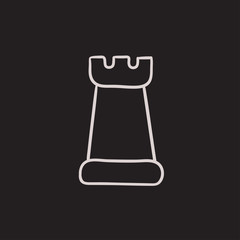 Sticker - Chess sketch icon.