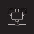 © Visual Generation - Computer network sketch icon.