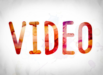 Wall Mural - Video Concept Watercolor Word Art