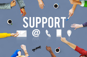 Wall Mural - helpdesk support information support concept