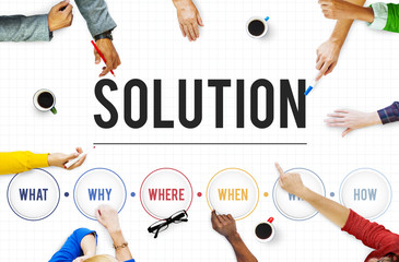 Wall Mural - solution problem solving share ideas concept