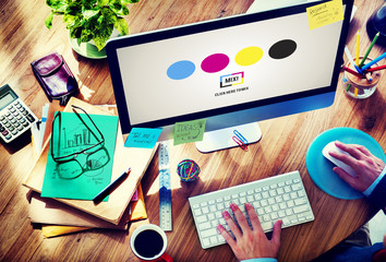 Wall Mural - color mix creativity design click concept