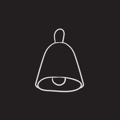 Sticker - Wedding bell sketch icon.