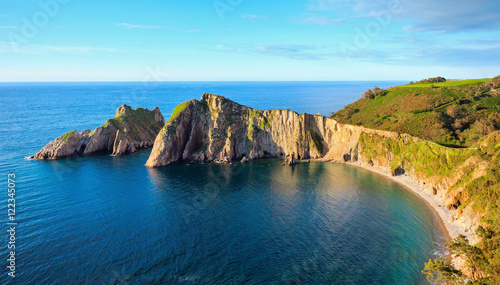 Del Silencio beach (Asturias, Spain). Obraz na płótnie
