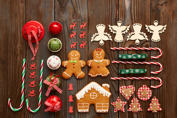 Sticker - Christmas homemade decoration flat lay