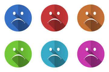 Poster - Flat design vector icons. Colorful cry web buttons set. 