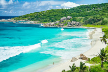 Amazing View At Grande Anse Beach Located On La Digue Island, Se