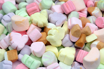 Wall Mural - colorful mini marshmallows