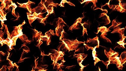 Wall Mural - A 10 second loop of an abstract fire nexus